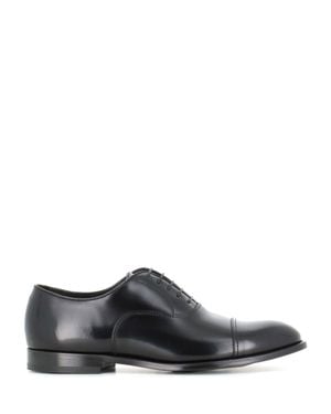 Doucal's Polished Cap-Toe Oxford Boots - Gray