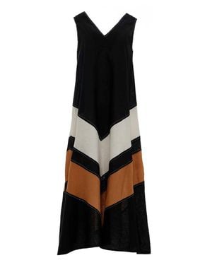 Devotion Twins Ammoudi Linen Maxi Dress - Black