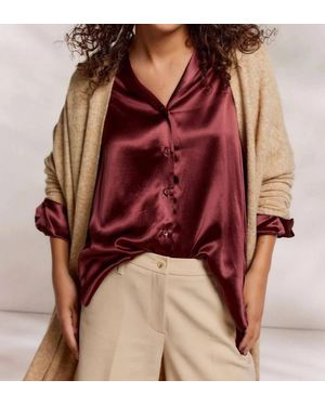 Summum Satin Blouse - Red