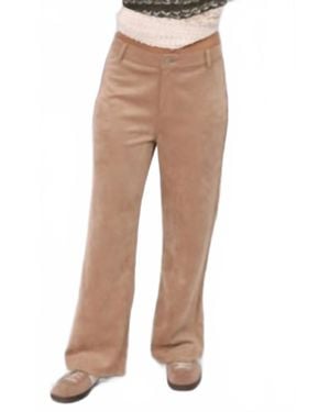 Sadie & Sage Tuscany Faux Suede Pants - Natural