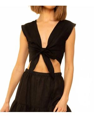 Whimsy and Row Valentina Tie Top - Black
