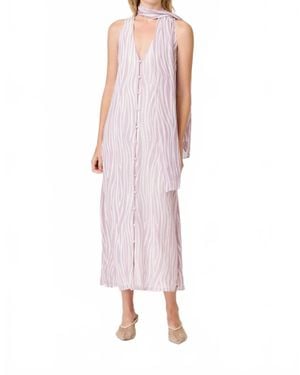 Curaae Zuri Chiffon Midi Dress - Pink