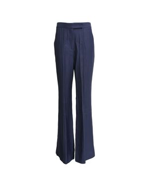 Gabriela Hearst Ribbed Flared Pants - Blue