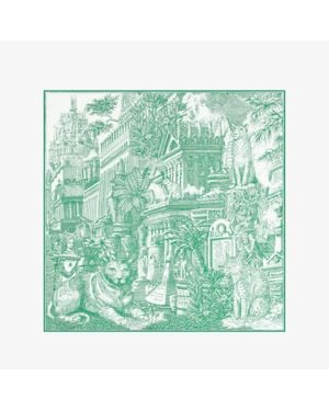 Inoui Edition Carre 65 Piranesi Square Scarf - Green