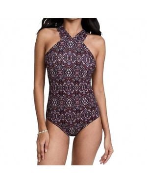 Shoshanna High Neck One Piece - Black