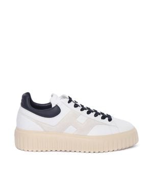 Hogan H-Stripes Allacciato H Spezzata Sneakers - White