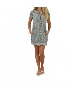 Just Darviny Sally Mini Dress - Blue