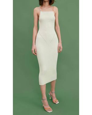 Anna October Rivoli Open Back Midi Dress - Green