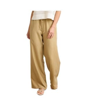 Not Monday Brynn Tie Front Pant - Natural