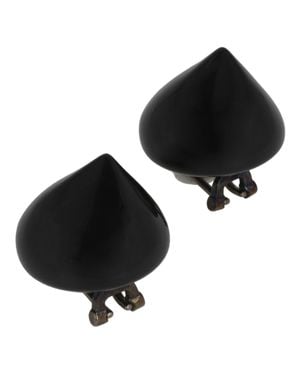Ferragamo Medium Sculptural Clip On Earrings - Black