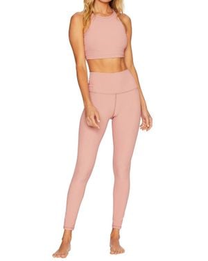 Beach Riot Ribbed Ayla Legging - Pink