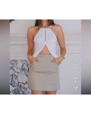 Katie May Lily Easton Rae Top And Mini Skirt Set - Gray