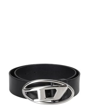 DIESEL 1Dr Faux-Leather Metal-Buckle Belt - Black