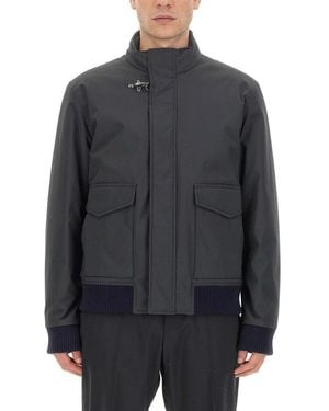 Fay Nylon Bomber Jacket - Gray