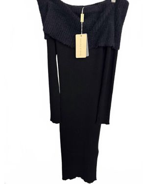 Maria Pavan Bardot Maxi Dress - Blue