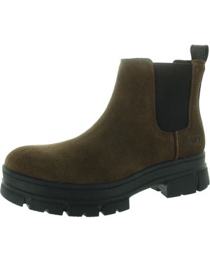 UGG Ashton Stretch Suede Chelsea Boots - Brown