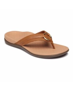 Vionic Aloe Leather Sandal - Brown