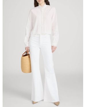 FRAME Keepsake Pintuck Blouse - White