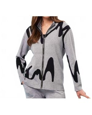 French Kyss Zip Up Jacket - Gray