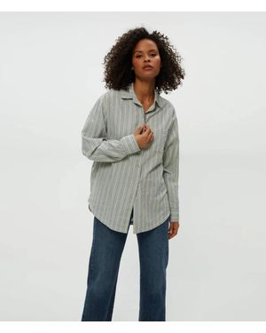 Michael Stars Beau Button Up Shirt - Gray