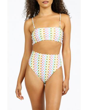 NIRVANIC Brooklyn High-waisted Bikini Bottom - Multicolor