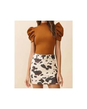 TCEC Short Sleeve Puff Bodysuit - Black
