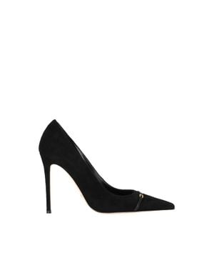Elisabetta Franchi Pointed-Toe High-Heeled Pumps With Metallic Accent - Black