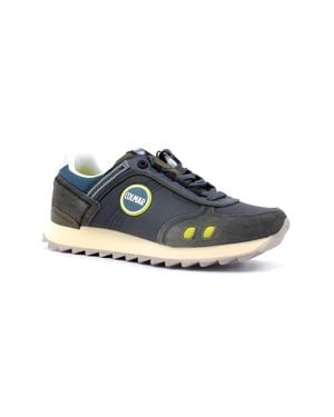Colmar Low Profile Mixed Leather Sneakers - Blue