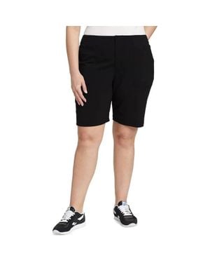 Eddie Bauer High Rise Fitted Horizon Bermuda Shorts - Black