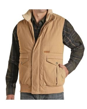 Powder River Concealed Carry Cotton Vest - Brown