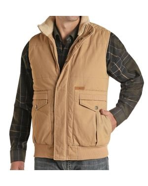 Powder River Concealed Carry Cotton Vest - Brown