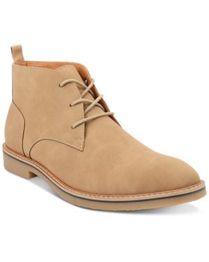 Club Room Faux Suede Round Toe Chukka Boots - Natural