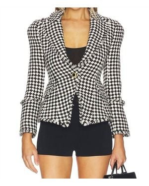 L'Agence Kaisley Tweed Blazer - Black
