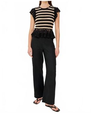 Rails Coen Flutter Sleeve Top - Black
