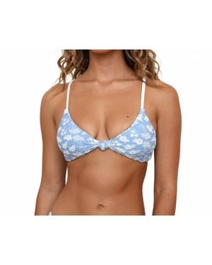 Dippin' Daisy's Zen Knotted Triangle Bikini Top - Blue