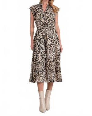 Elan Emma Printed Maxi Dress - Multicolor