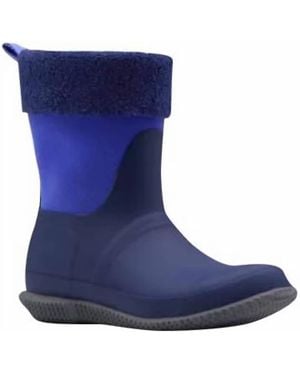 HUNTER Insulated Roll Top Vegan Shearling Boots - Blue