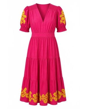 Ivy Jane Bolden Border Dress - Pink