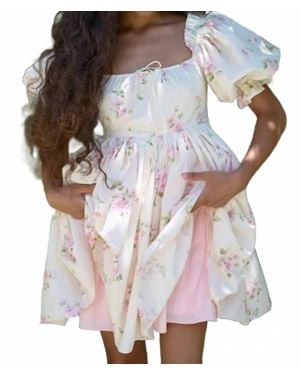 Selkie Beach Day Mini Dress - White