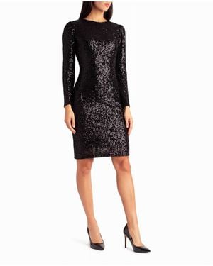 Nicole Miller Sequin Sheath Olivia Dress - Black