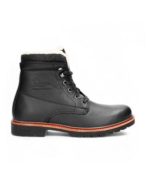 Panama Jack S P03 Aviator Leather Boots - Black
