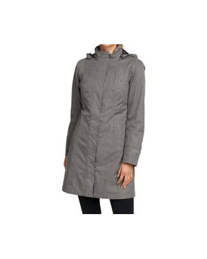 Eddie Bauer Girl On The Go Insulated Waterproof Trench Coat - Gray