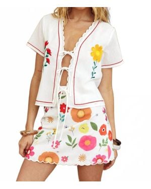 One And Only Collective Lenore Mini Skirt - White