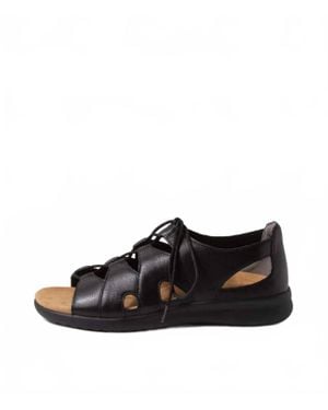 Ziera Barnette Ghillie Tie Sandal - Black