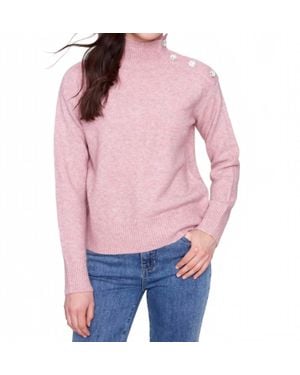 Charlie b Bling Button Sweater - Pink
