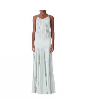 IRO Island Long Ruffled Dress - Green