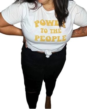 Oat Collective Power To The People Graphic T Shirt - White