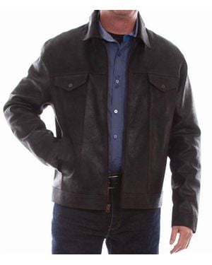 Scully Leather Full Zip Jacket - Black