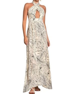 Elan Criss Cross Maxi Dress - Natural