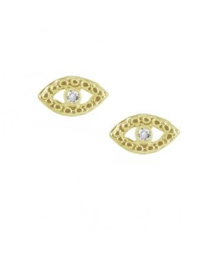 Sahara Evil Eye Studs - Metallic